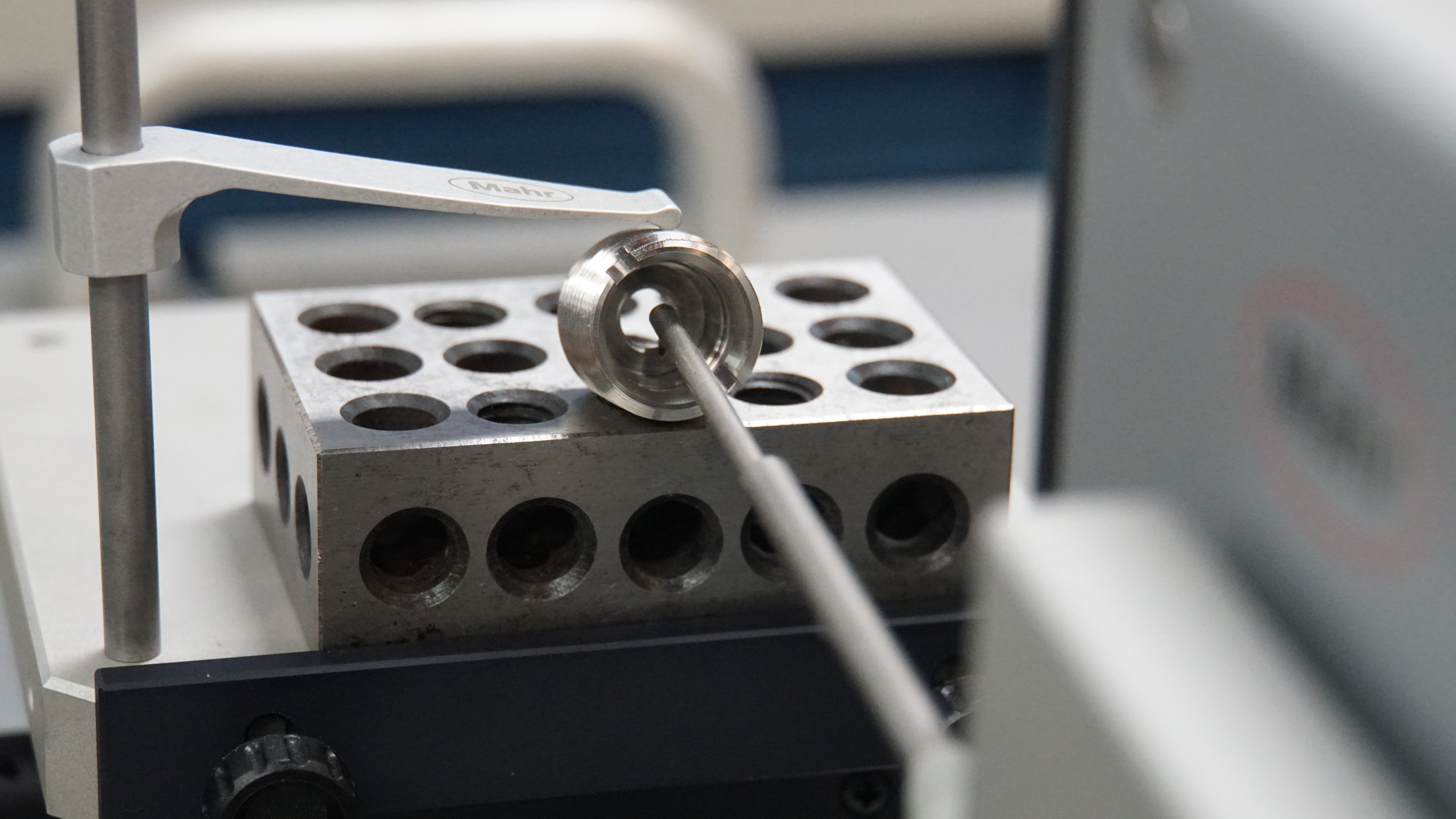 ID measuring — verifying internal geometry of the machined coolant tube