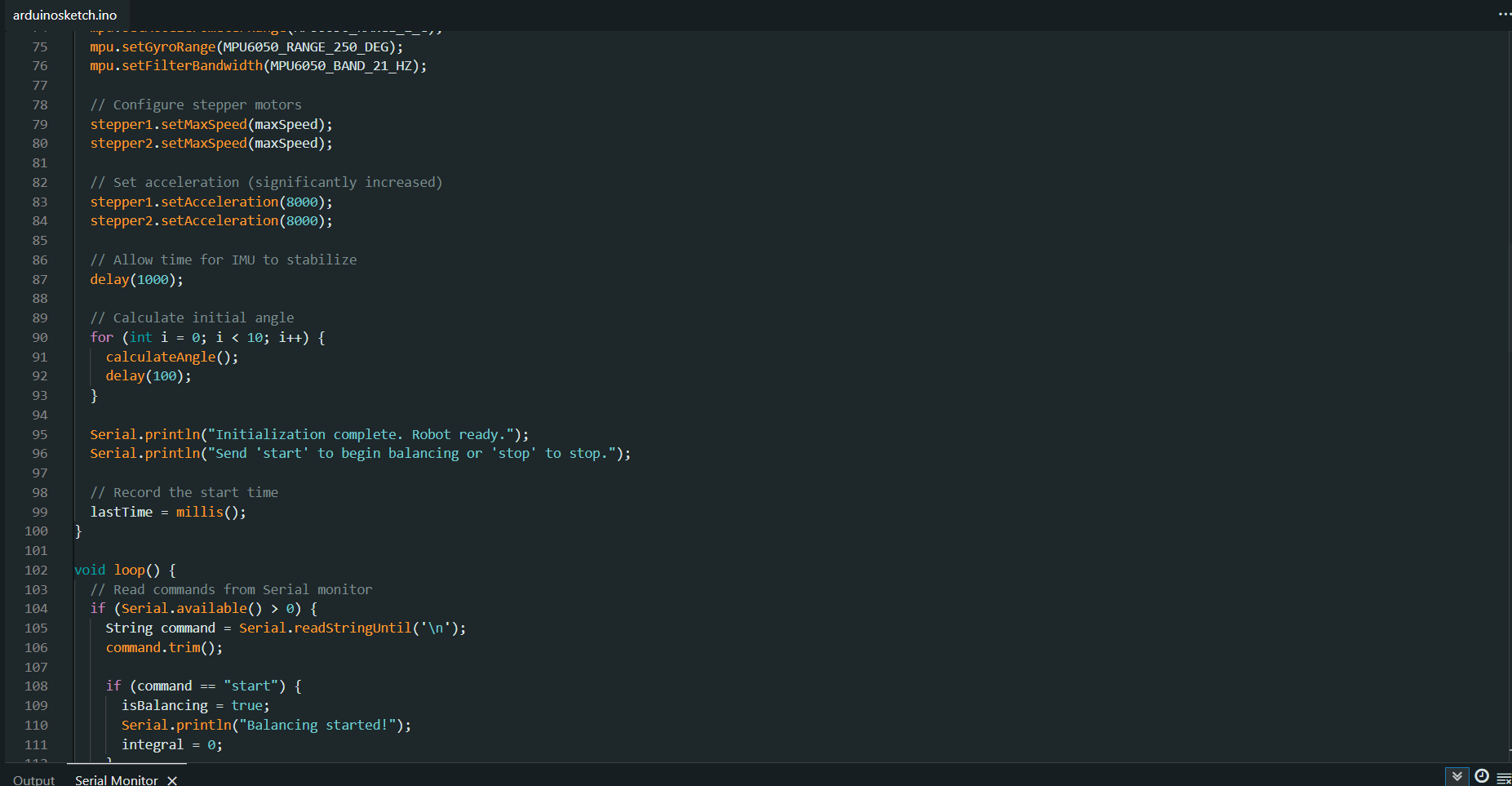 Firmware source code — serial tuning interface