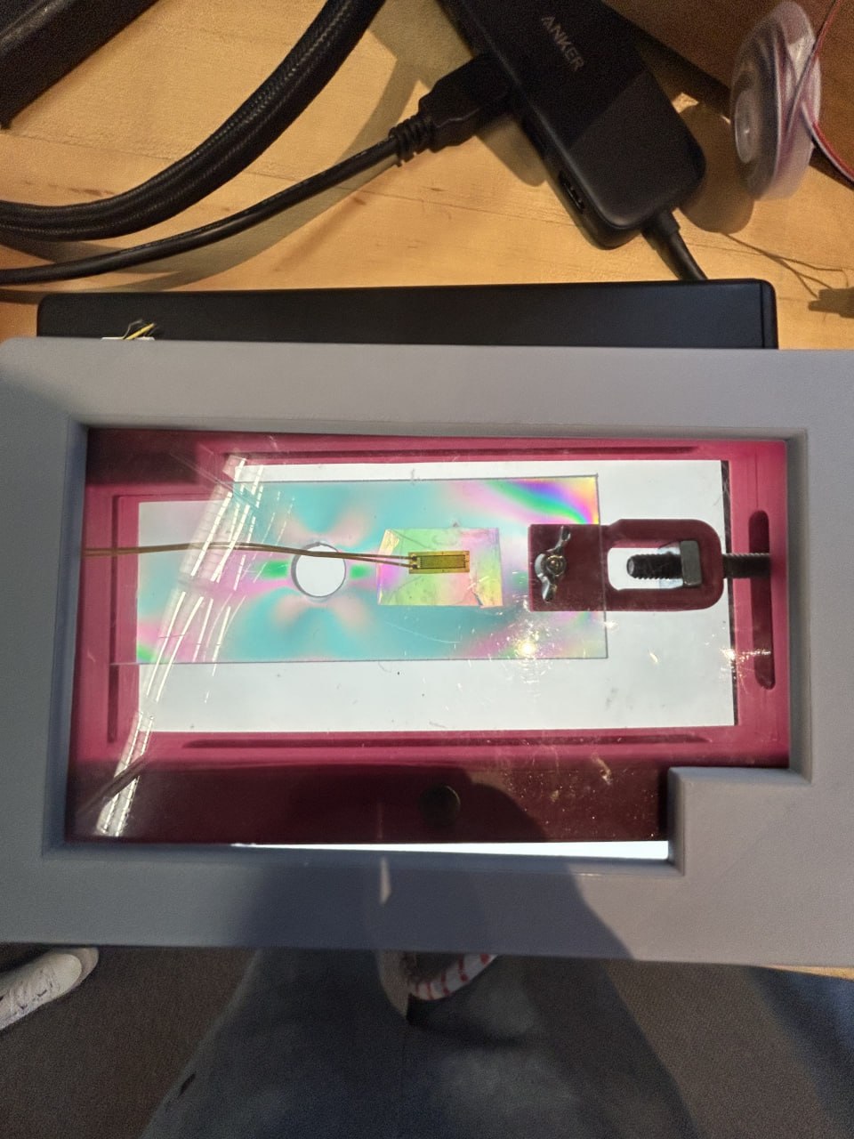 Actual stress opticon — physical experimental setup