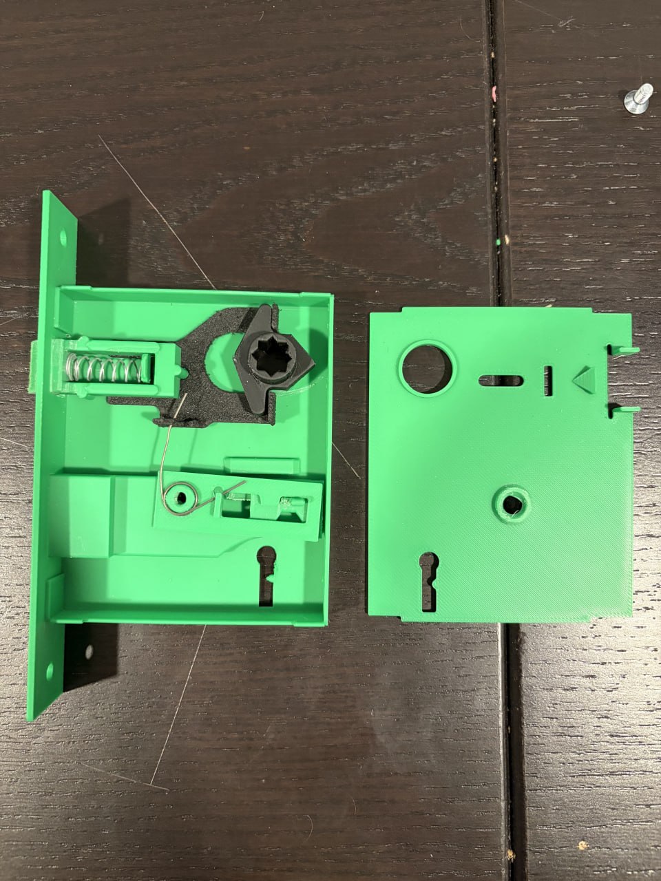 Actual mortise lock — physical hardware teardown reference